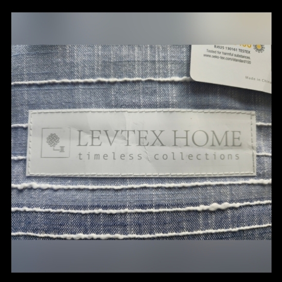 Sand Stripes Blue King Size Duvet Set- Levtex Home - Picture 7 of 8